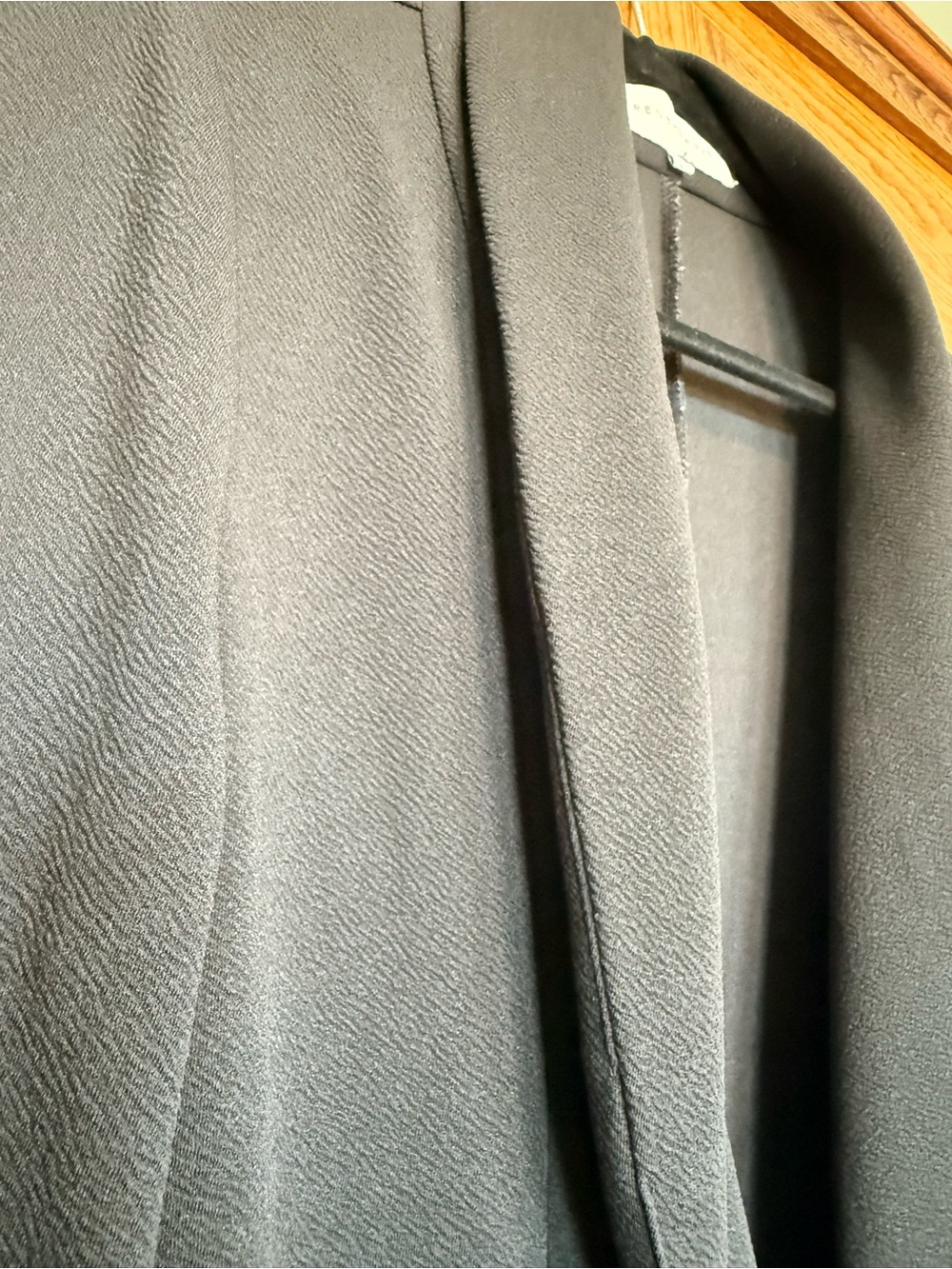 Tailored Black Open-Front Blazer Jacket